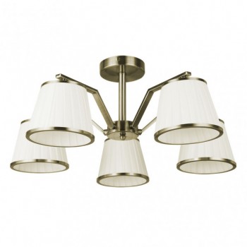 Distribuidor - Lâmpadas Diversas | Lâmpadas Clássicas | LAMPARA TREBOL 5XE14 CUERO PANT.BEIS 24X59X59 CM Ref: 151655014